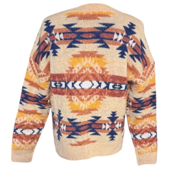 Lucky Brand Southwestern Patterned Sweater wool blend - Picture 6 of 13
